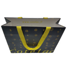 Paper Shopping Bag with Foldable Bottom